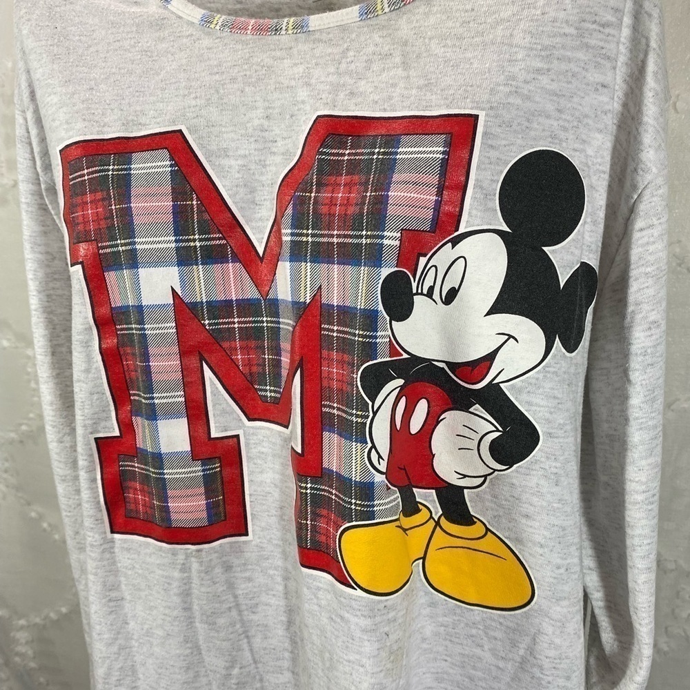 Vintage Mickey Mouse shirt with plaid letter - Picture 4 of 9
